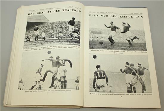 Thirty two 1948-1950 Chelsea Football Club programmes,